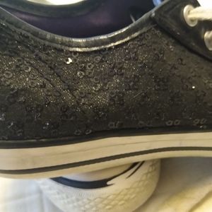 Gotta Flurt black Sequin shoes
